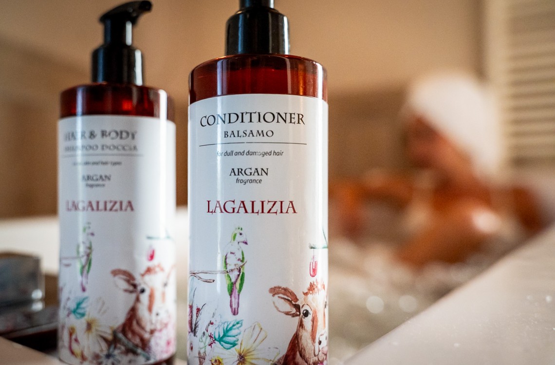 Disposta in modo da regalare ai nostri fortunati clienti una splendida vista sul Canal Grande (Naviglio) che circonda l'antica struttura del casale. Immersa in un ambiente caldo ed elegante, questa suite è stata progettata per farvi rilassare e godere al meglio delle vostre vacanze. Eccezionalmente dotata di ogni comfort possibile. La suite, con i suoi 39 m², deve la sua unicità alla presenza di un comodo letto a baldacchino e di una speciale vasca, dotata di idromassaggio e cromoterapia, che offre una vista spettacolare sui magici dintorni. Inoltre, il divano può essere trasformato in un comodo terzo letto.